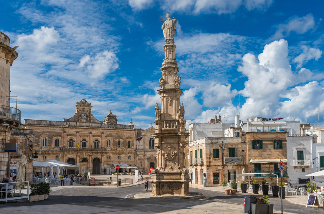 Piazza della Libertà in Ostuni, the white town