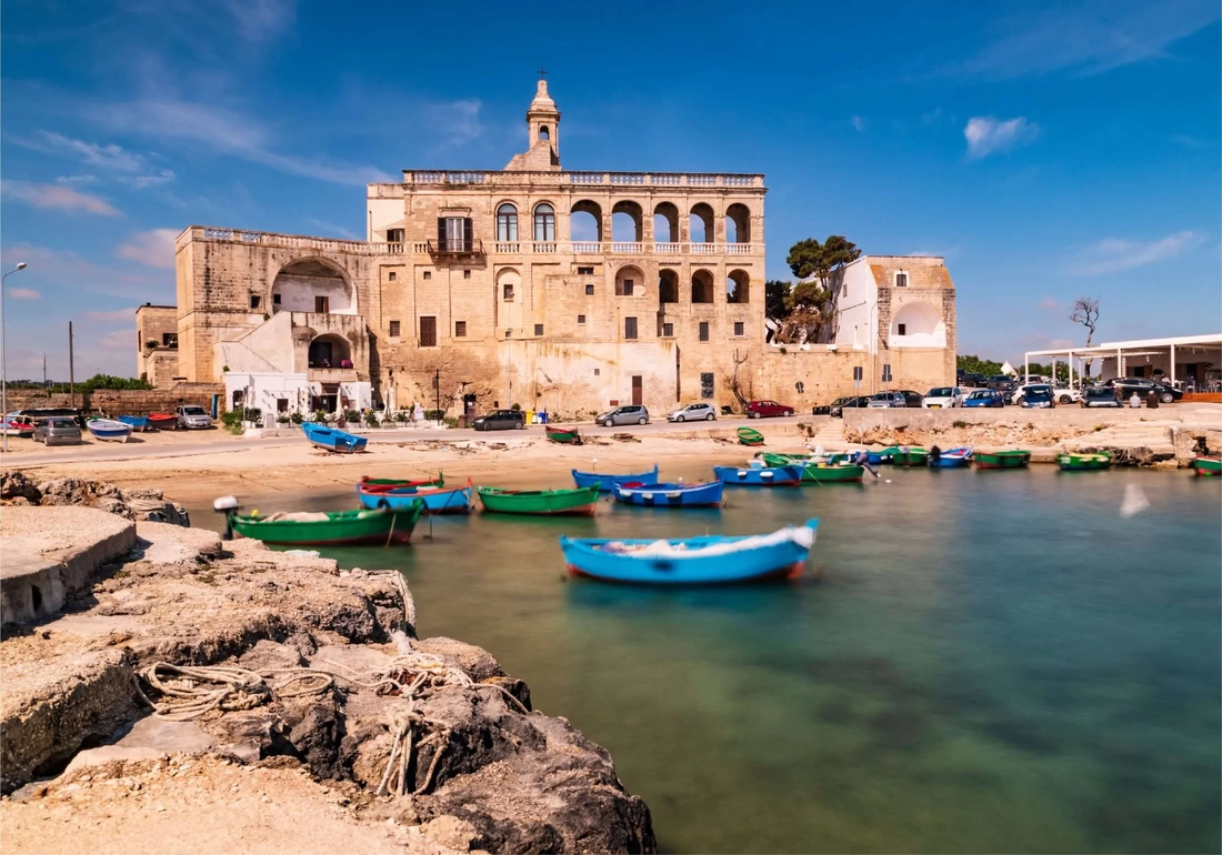 The abbey of San Vito on the coast near Polignano a Mare