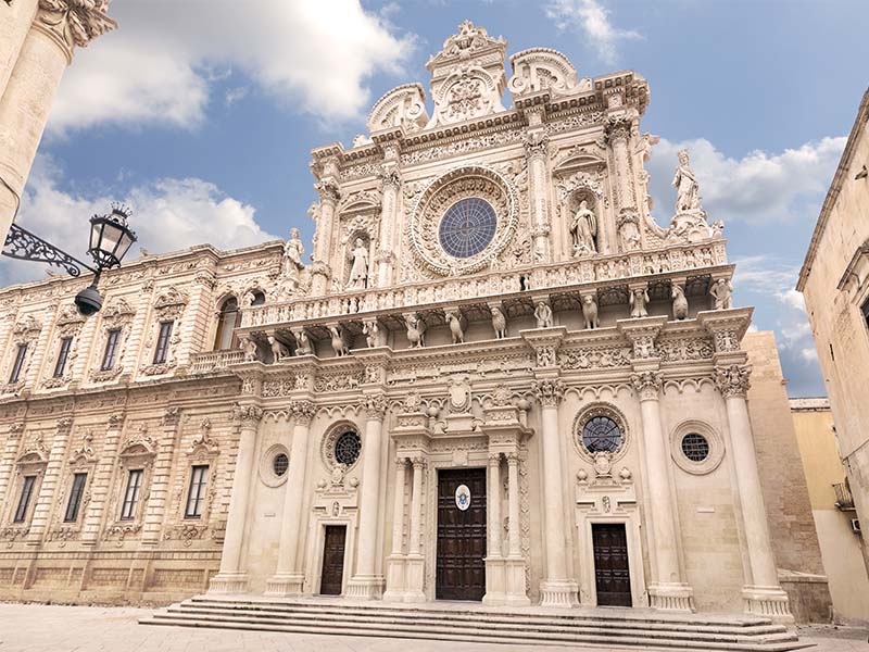 Baroque façade of the Basilica of Santa Croce in Lecce