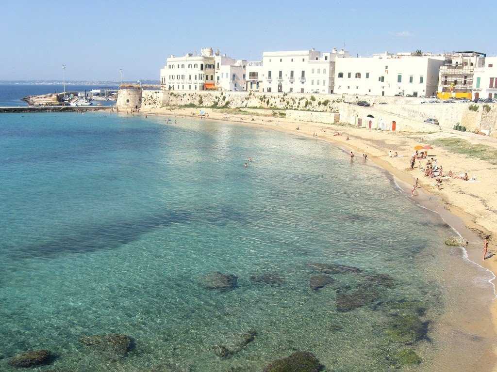 Beach and clear sea near Gallipoli on the Ionian coast of Salento