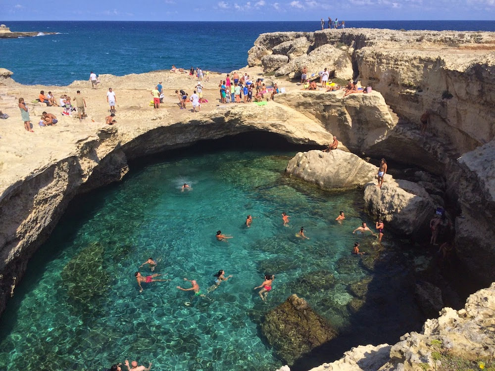 The Grotta della Poesia natural pool near Torre dell'Orso