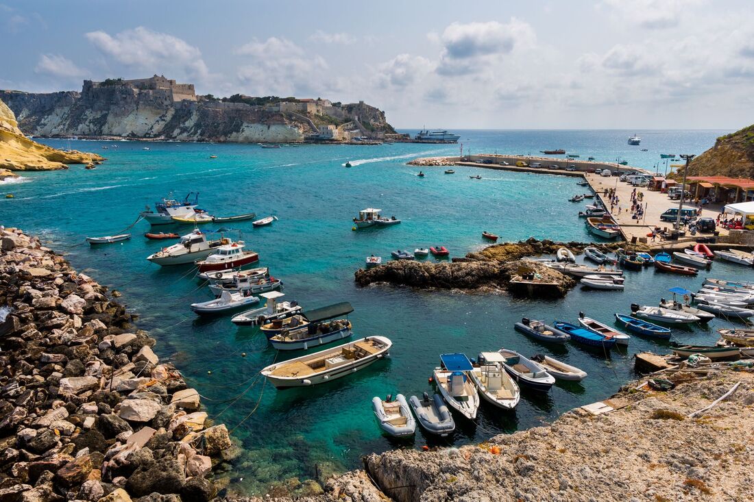 The harbour of the Tremiti Islands, a marine nature reserve