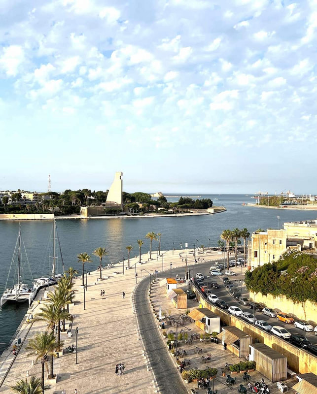 Brindisi seafront, start and finish of the Two Seas cycling loop