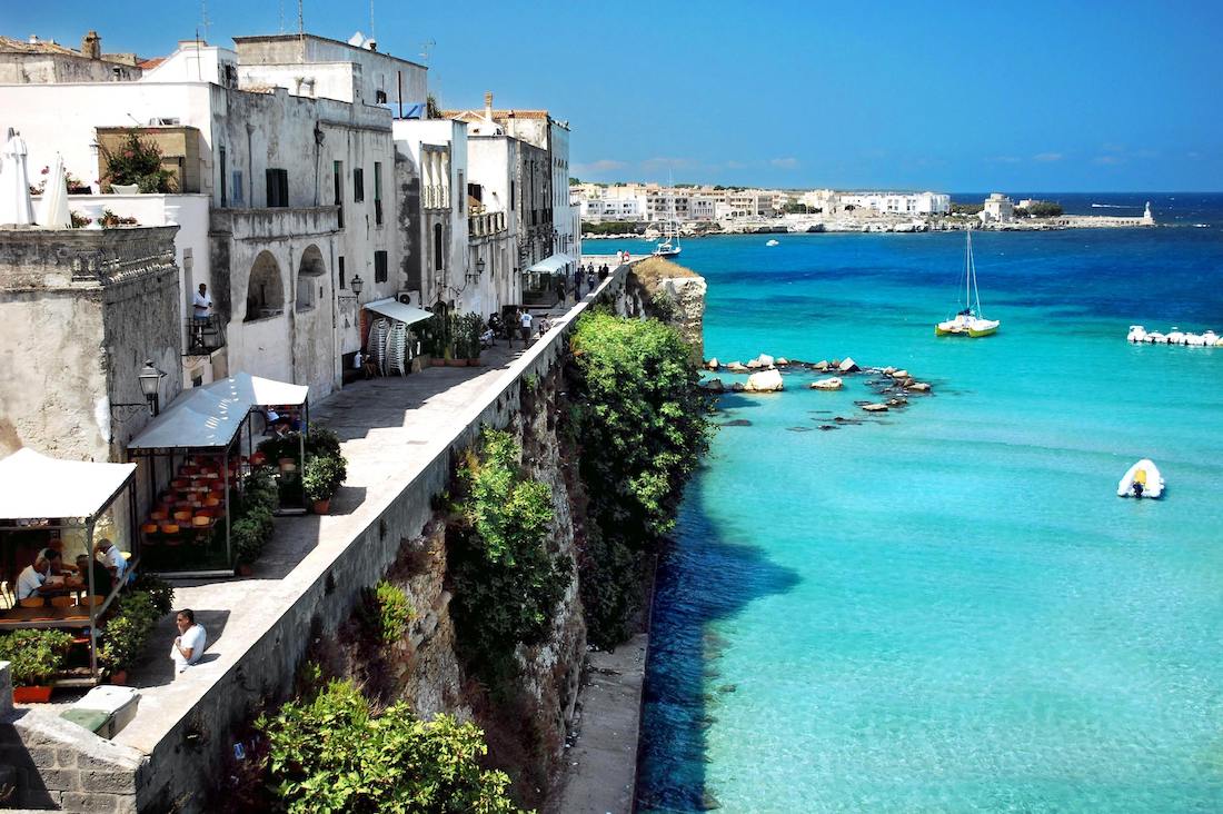 Otranto's old town and harbour on the Adriatic