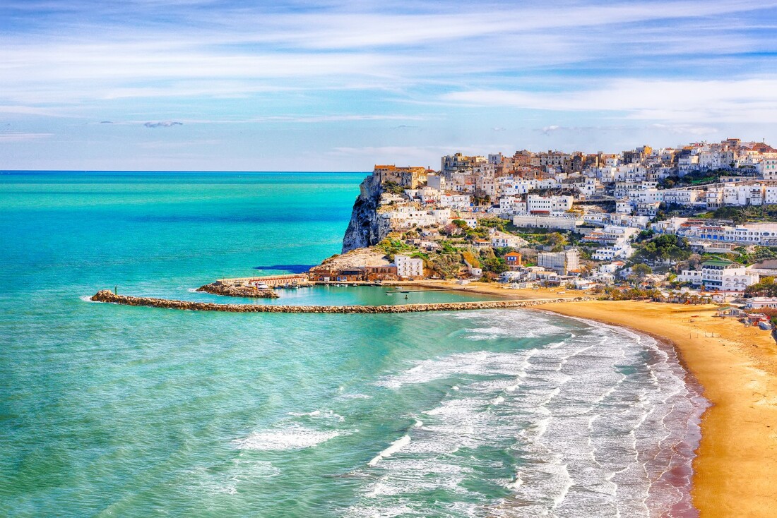 Peschici above the sea on the Gargano coast