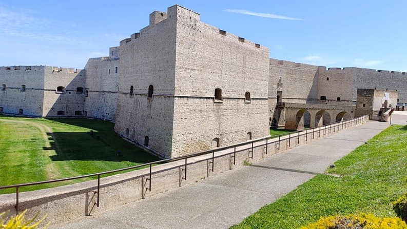 The castle of Barletta on the Adriatic coast