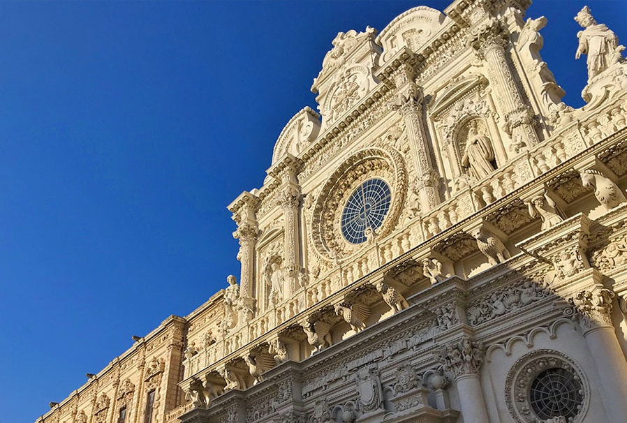 The Baroque façade of the Basilica of Santa Croce in Lecce