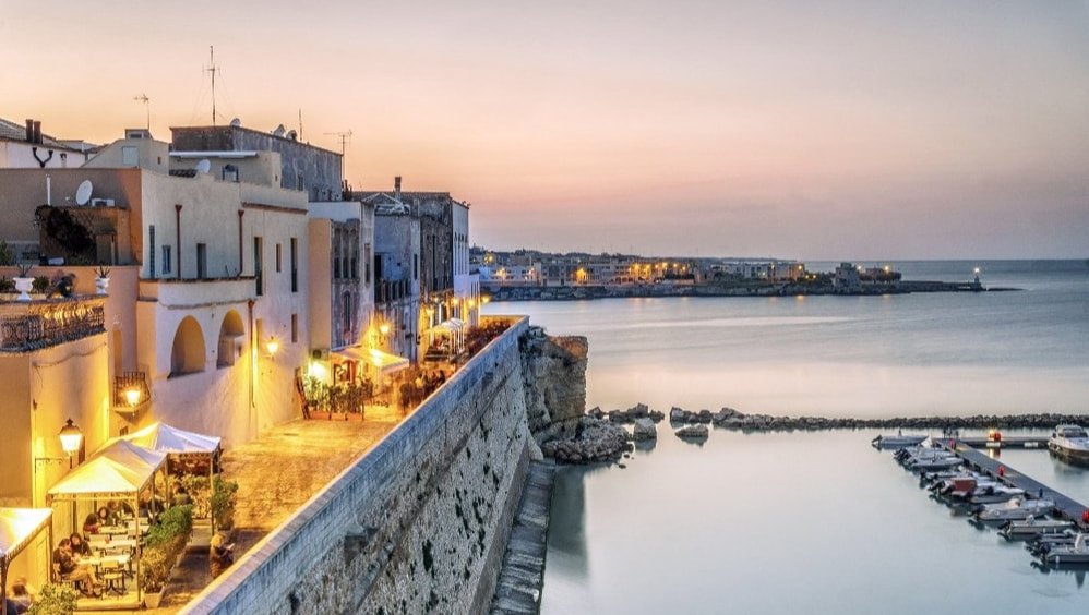 Otranto old town and harbour on the Adriatic coast