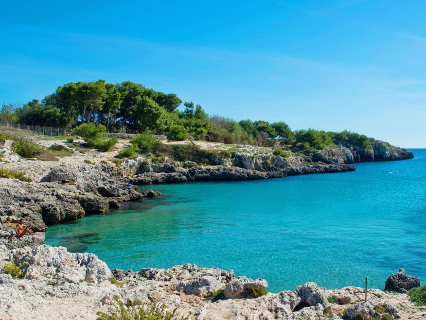 The small inlet of Porto Badisco on the Salento coast